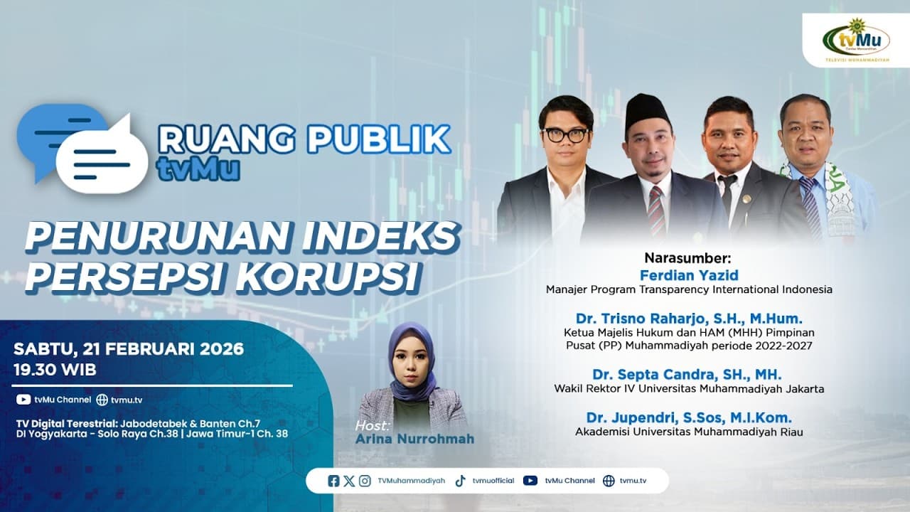 RUANG PUBLIK TVMU | Penurunan Indeks Persepsi Korupsi